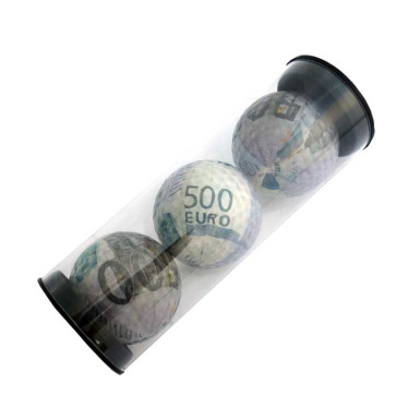 LEGEND - Tube de 3 Balles de golf à motif Euro