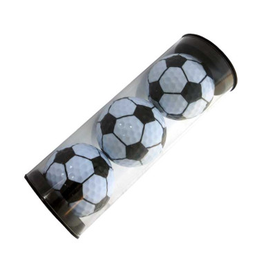 LEGEND - Tube de 3 Balles de golf à motif Football