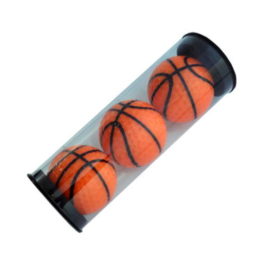 LEGEND - Tube de 3 Balles de golf à motif Basket