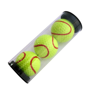 LEGEND - Tube de 3 Balles de golf à motif Tennis