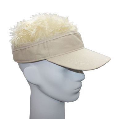 Visière Beige Perruque Fun Blond