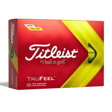 TITLEIST - Balles de Golf TruFeel Jaune Logotées