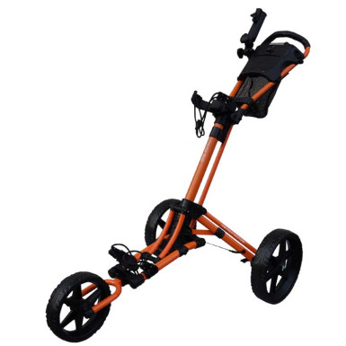 FASTFOLD - Chariot de golf manuel 3 roues Tryke 2.0 Orange Noir