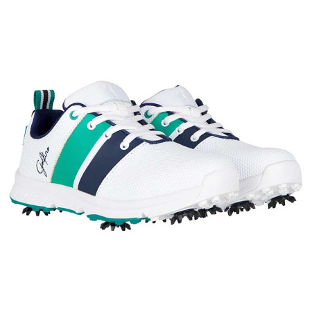 GOLFINO - Chaussures de golf Femme Extra Round Leather Blanc/Marine/Vert