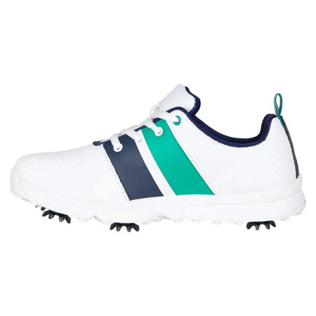 GOLFINO - Chaussures de golf Femme Extra Round Leather Blanc/Marine/Vert