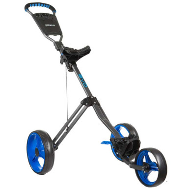 GREEN'S - Chariot de Golf Manuel 3 roues Basic Evo Gris/Bleu