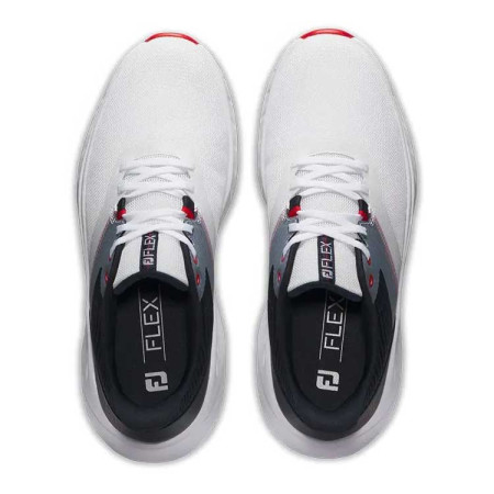 FOOTJOY - Chaussures de Golf Flex M 56289 Blanc/Marine/Rouge