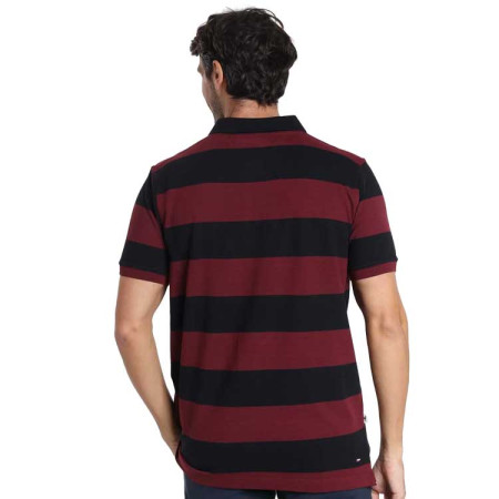 GENTLEMAN FARMER - Polo Homme OMAHA Bordeaux/Marine