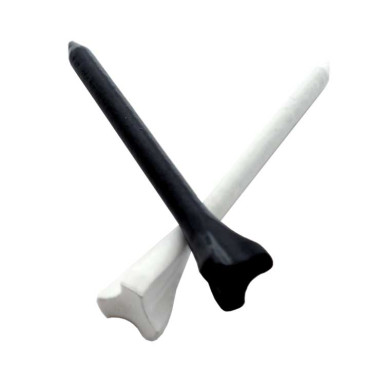 MASTERS GOLF - Sac de 1000 Tees Bambou Friction Noir/Blanc 70mm