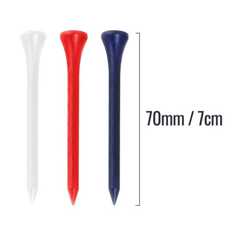 PGA - Sachet de 100 Tees Bois 70mm