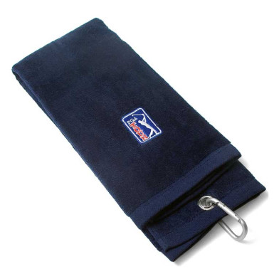 PGA - Serviette de Golf avec Mousqueton Marine