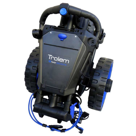 TROLEM - Chariot de Golf Électrique E-Twily Remote 10A Télécommandé Carbone/Bleu