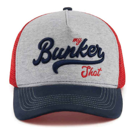 MY BUNKER SHOT - Casquette Lifestyle Gris/Bleu/Rouge