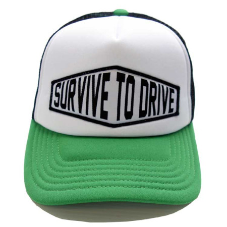 MY BUNKER SHOT - Casquette Survive To Drive Blanc/Vert/Noir
