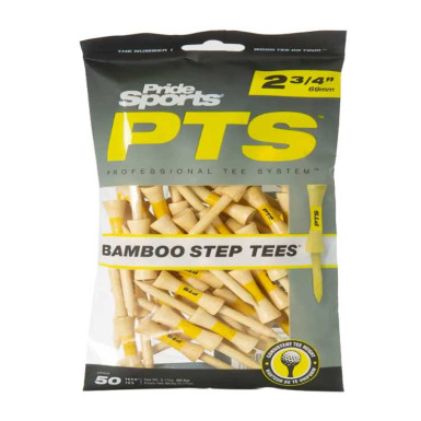 PRIDE PTS - Sachet de 50 Tees à Étage Jaune 69mm