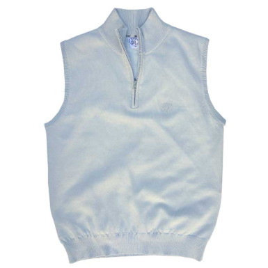 XIX GOLF - Débardeur Femme 1/2 Zip Gris Clair