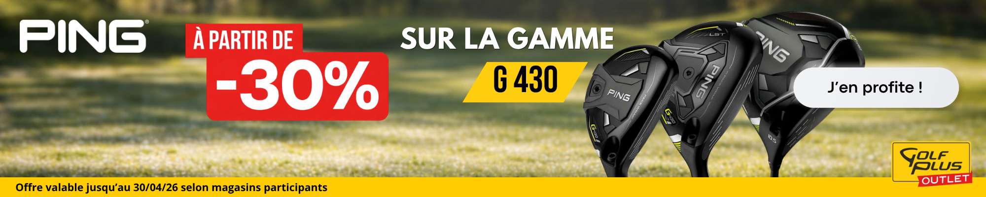 OFFRE GAMME PING G 430